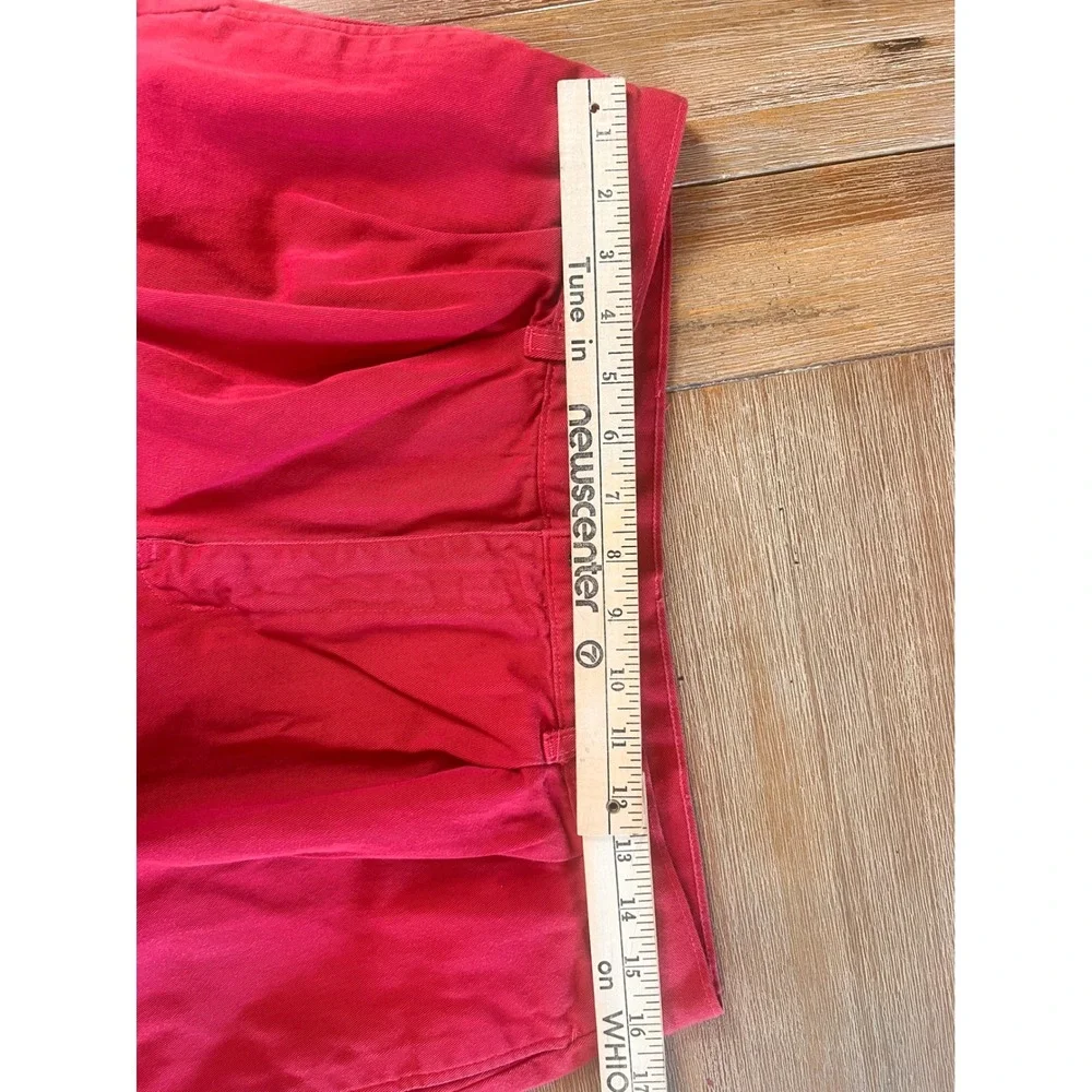 Duck Head Mens Red Pleated Chino Shorts 100% Cotton Size 36 HM1058